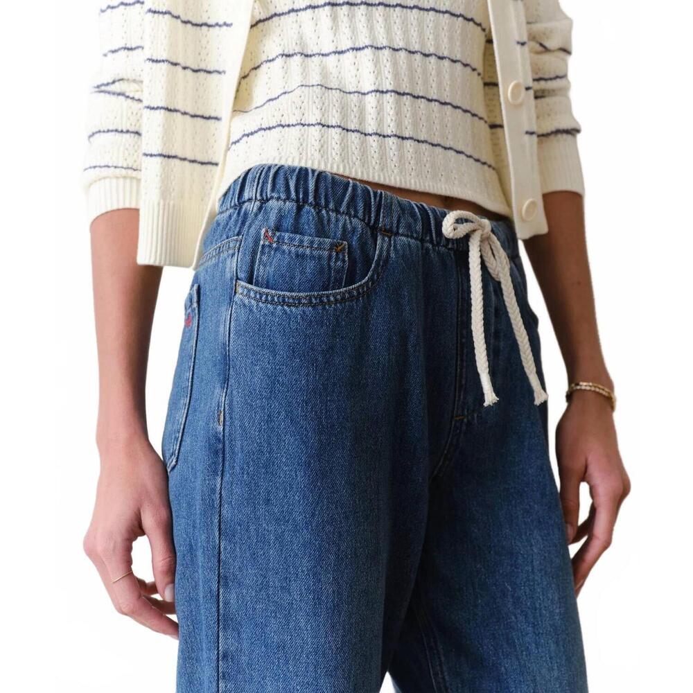 NEW MARINE LAYER ella straight leg pants in medium wash - Picture 5 of 8